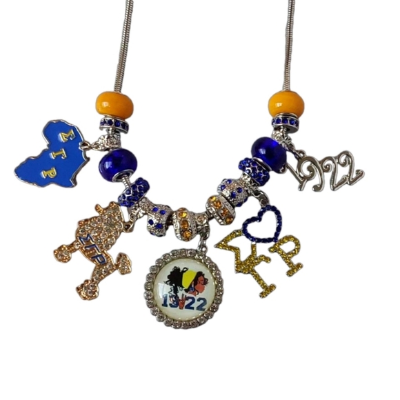 SIGMA GAMMA RHO SORORITY CHARM NECKLACE - Picture 2 of 3